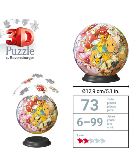 Puzzleball 3D 72 pz Pokemon