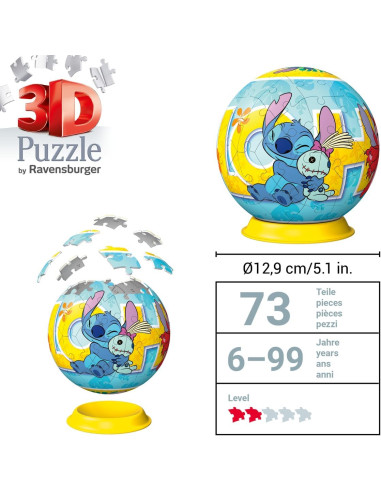 Puzzleball 3D 72 pz Disney Stitch