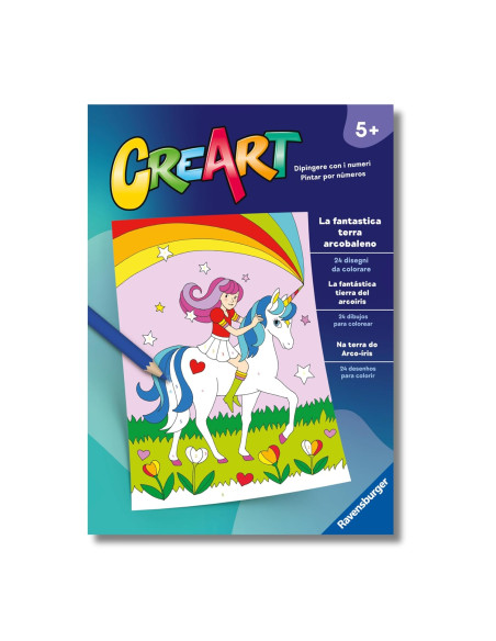 Album da colorare La fantastica terra arcobaleno