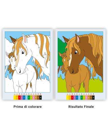 Album da colorare Teneri Cavalli