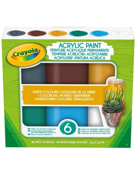 6 TEMPERE ACRILICHE - COLORI DELLA TERRA