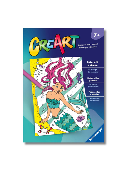 Album da colorare Fate, elfi e sirene