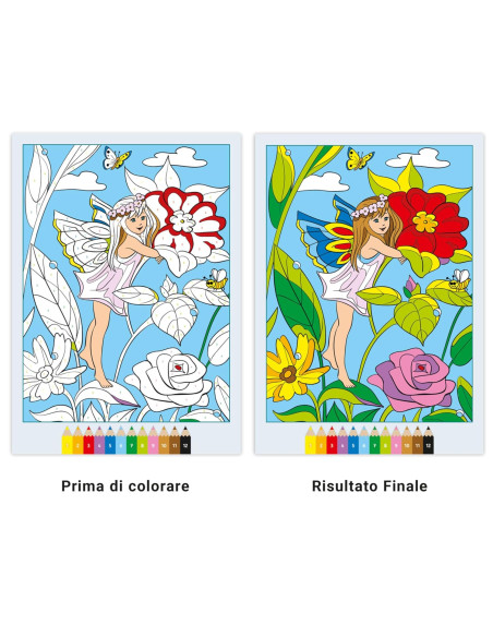 Album da colorare Fate, elfi e sirene