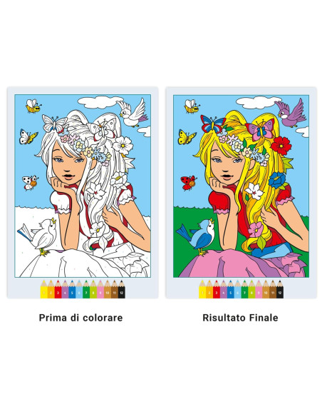 Album da colorare Fate, elfi e sirene