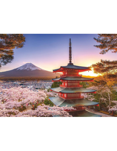 Puzzle 1000 pz Ciliegi in fiore e Monte Fuji