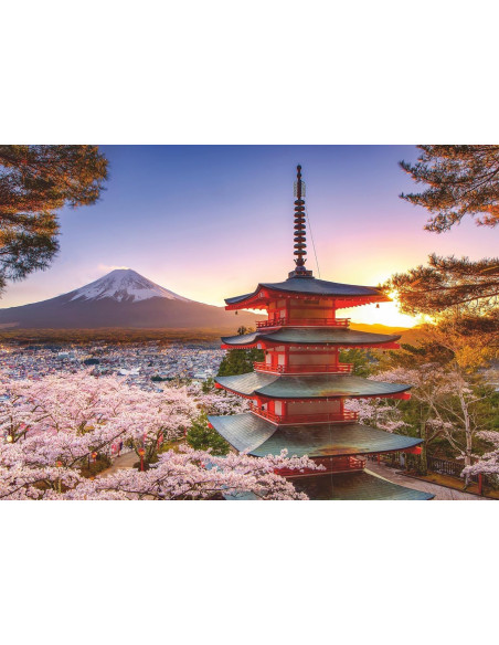 Puzzle 1000 pz Ciliegi in fiore e Monte Fuji