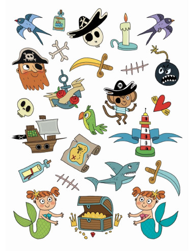 Attività, tatuaggi e stickers Pirati