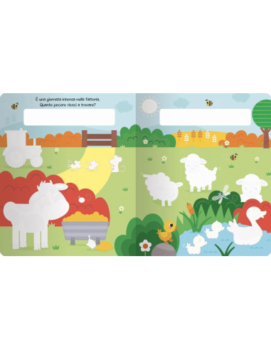 Colora con l'acqua gli animali della fattoria