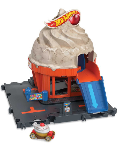 Hot Wheels City - Gelateria, pista con 1...