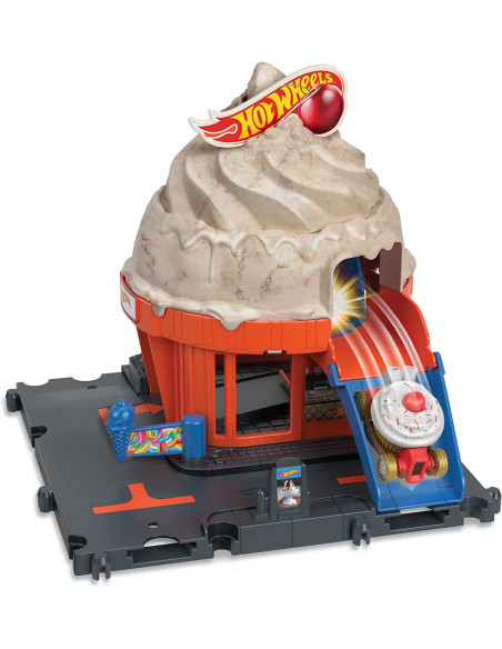 Hot Wheels City - Gelateria, pista con 1 macchinina