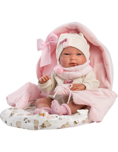 Reborn Vinile Nica 40cm Sacco Nanna Rosa