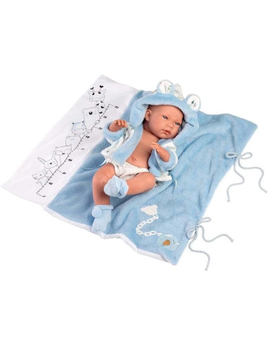 Reborn Nico in Vinile 40cm c/ fasciatoio Azzurro