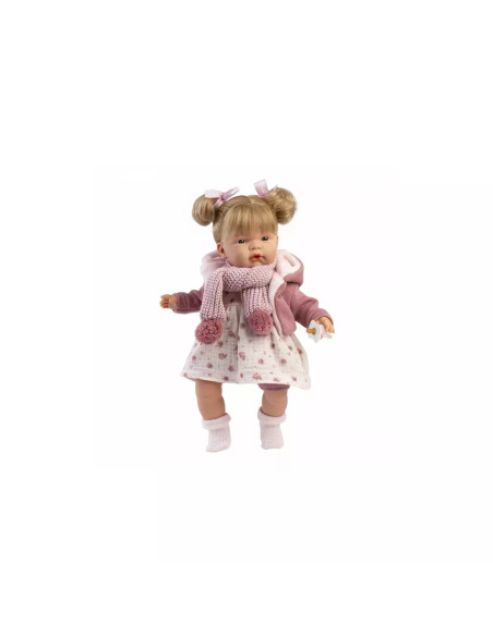 Reborn Morbido Joelle c/ sciarpa Rosa 38 cm