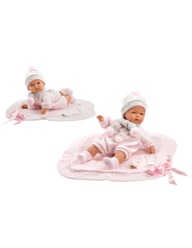 Reborn Joelle 38cm c/ copertina rosa 
