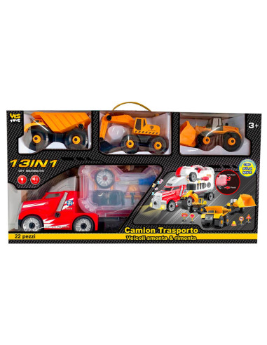 Veicoli construction 13 in 1 luci e suoni