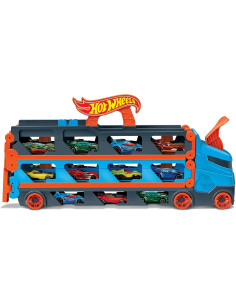 Hot Wheels 2in1 Camion Trasportatore e Pista con 3... 2