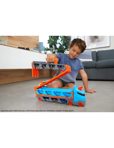 Hot Wheels 2in1 Camion Trasportatore e Pista...