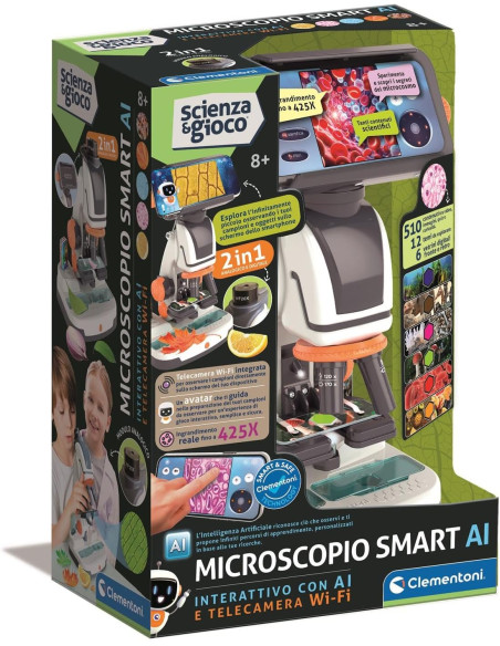 Microscopio interattivo digitale con A.I. e telecamere WIFI