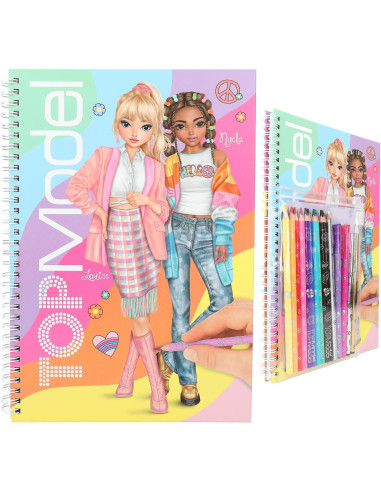 TOPModel - Libro da colorare con penne