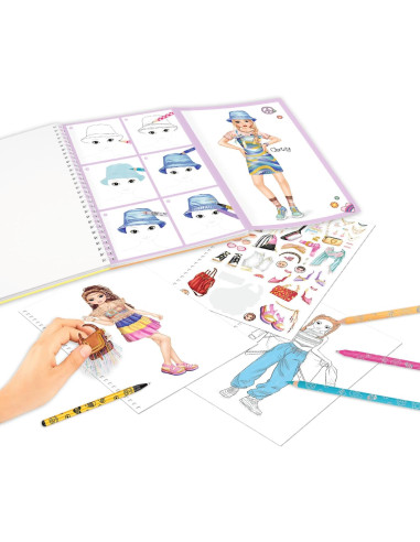 TOPModel - Libro da colorare con penne