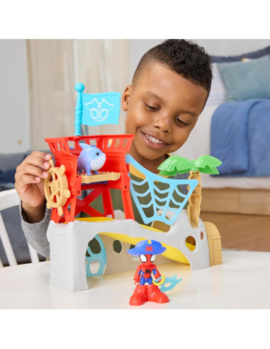 Spidey Water Web Playset Isola dei Pirati