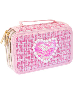 Girabrilla Astuccio Tweed 3 livelli Pink