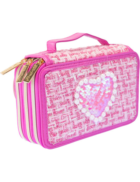 Girabrilla Astuccio Tweed 3 livelli Magenta