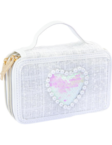 Girabrilla Astuccio Tweed 3 livelli Bianco