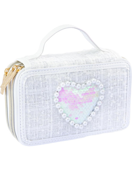 Girabrilla Astuccio Tweed 3 livelli Bianco