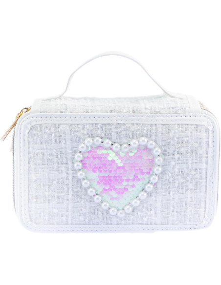 Girabrilla Astuccio Tweed 3 livelli Bianco