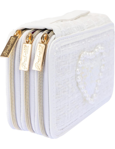 Girabrilla Astuccio Tweed 3 livelli Bianco