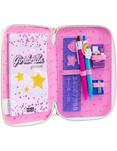 Girabrilla Astuccio Tweed 3 livelli Bianco