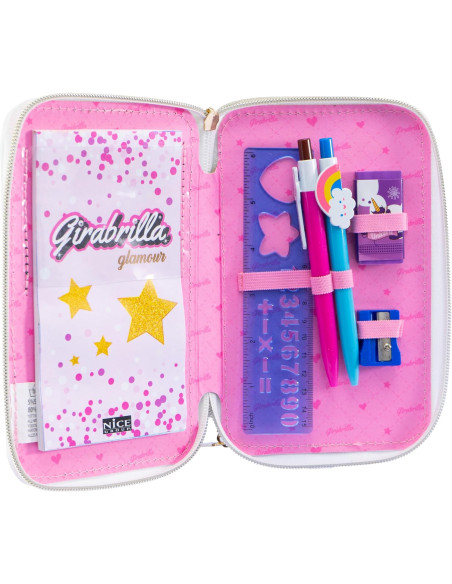 Girabrilla Astuccio Tweed 3 livelli Bianco