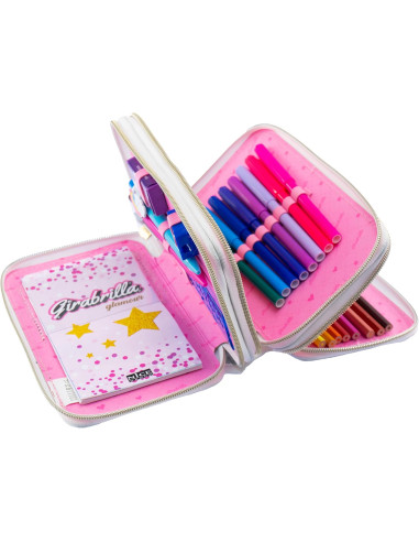 Girabrilla Astuccio Tweed 3 livelli Bianco