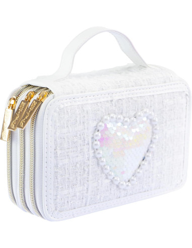 Girabrilla Astuccio Tweed 3 livelli Bianco