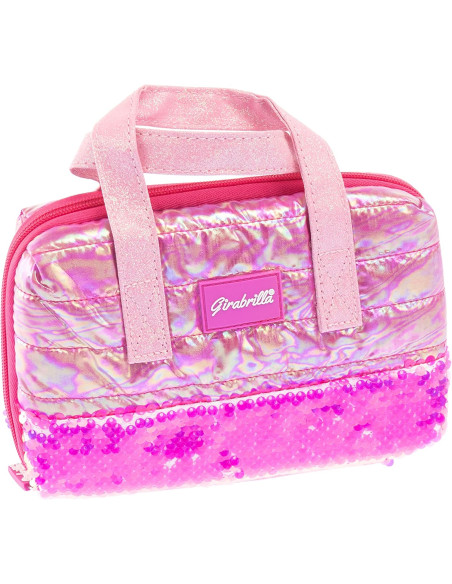 Girabrilla Puffer Makeup set fucsia