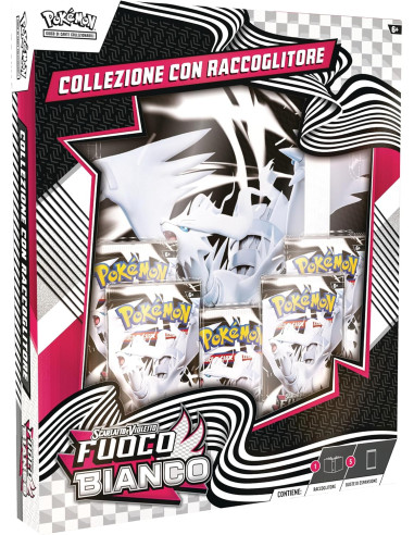 Pokemon Collezione con raccoglitore fuoco bianco