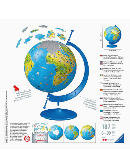Puzzle 3D Globo 180pz