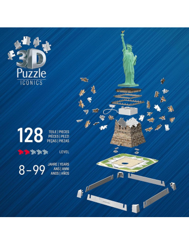 Puzzle 3D Iconics Statua della Libertà LED