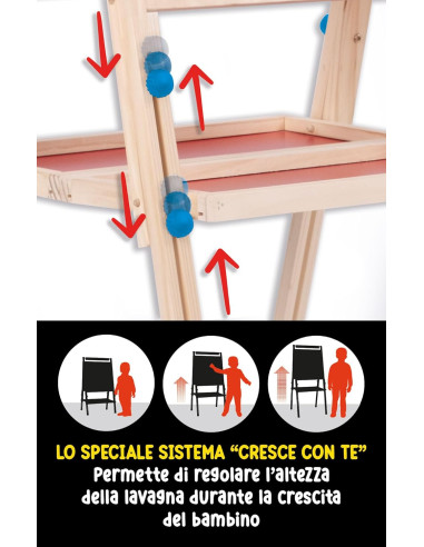 Montessori Lavagnona Legno cresce con Te