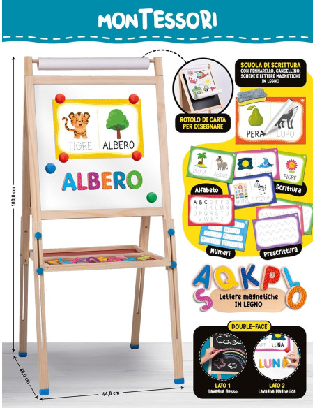 Montessori Lavagnona Legno cresce con Te