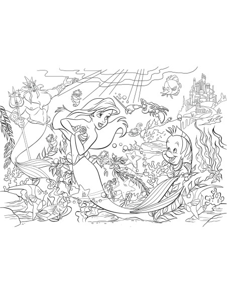 Lisciani - Puzzle Maxi Floor 35 The Little Mermaid