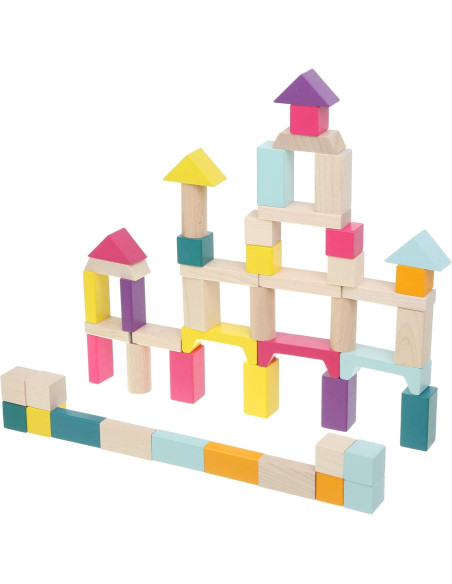 Cubika Secchio Medio Blocchi Legno 50 pz