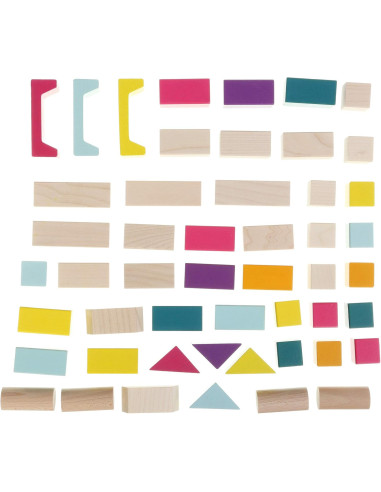 Cubika Secchio Medio Blocchi Legno 50 pz