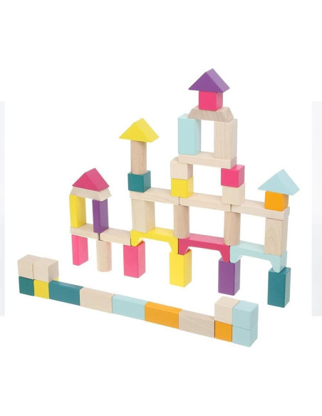 Cubika Secchio Medio Blocchi Legno 50 pz