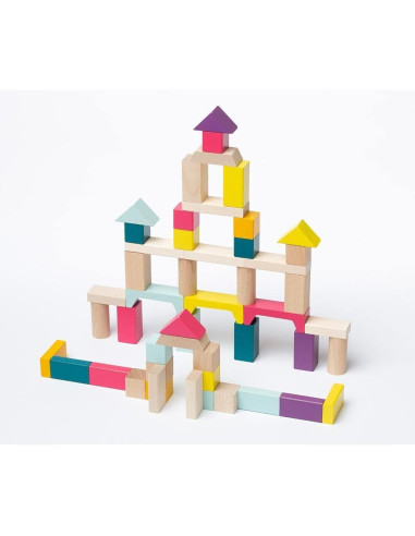 Cubika Secchio Medio Blocchi Legno 50 pz