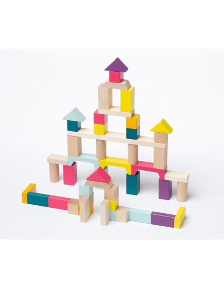 Cubika Secchio Medio Blocchi Legno 50 pz