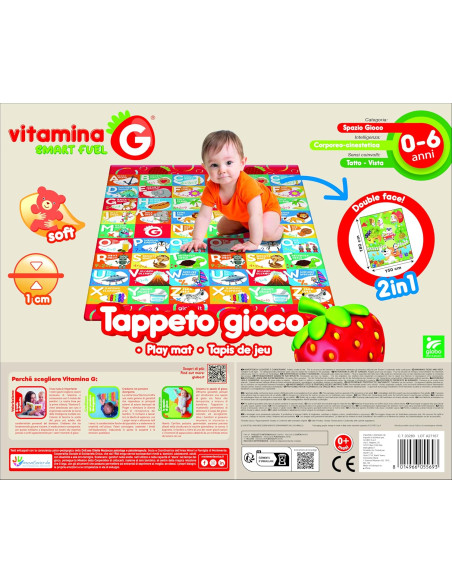 Tappeto EPE 180x150 2 lati lettere e numeri
