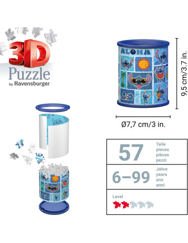 Puzzle 3D Portapenne Stitch