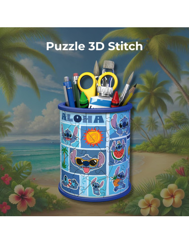 Puzzle 3D Portapenne Stitch